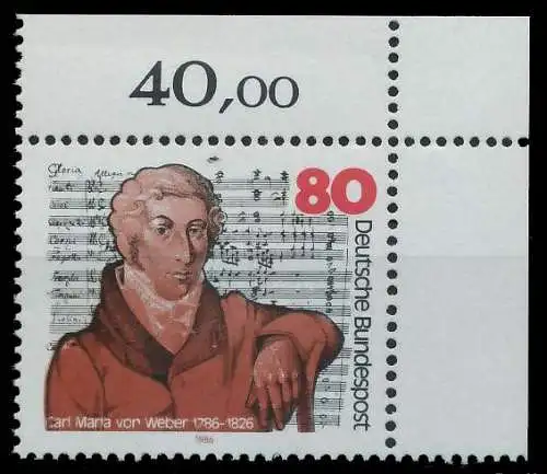 BRD 1986 Nr 1284 postfrisch ECKE-ORE 858D02