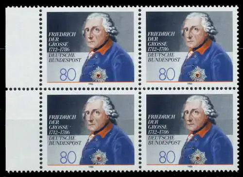 BRD 1986 Nr 1292 postfrisch VIERERBLOCK SRA 858DB2