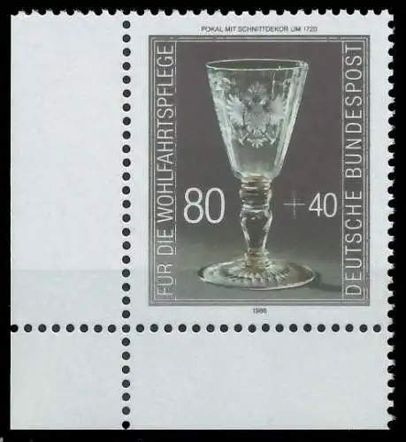 BRD 1986 Nr 1298 postfrisch ECKE-ULI S74C7B6