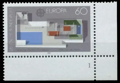 BRD BUND 1987 Nr 1321 postfrisch FORMNUMMER 1 8590A2