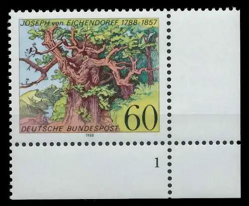 BRD 1988 Nr 1356 postfrisch FORMNUMMER 1 85A42E