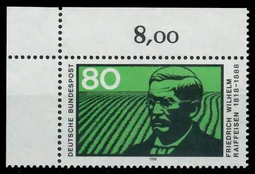 BRD 1988 Nr 1358 postfrisch ECKE-OLI 85A452