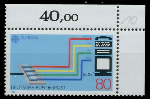 BRD BUND 1988 Nr 1368 postfrisch ECKE-ORE 85A576