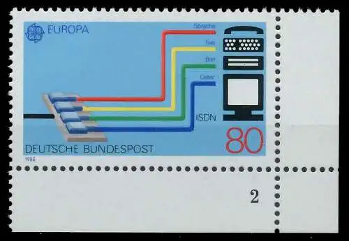 BRD BUND 1988 Nr 1368 postfrisch FORMNUMMER 2 S75853A