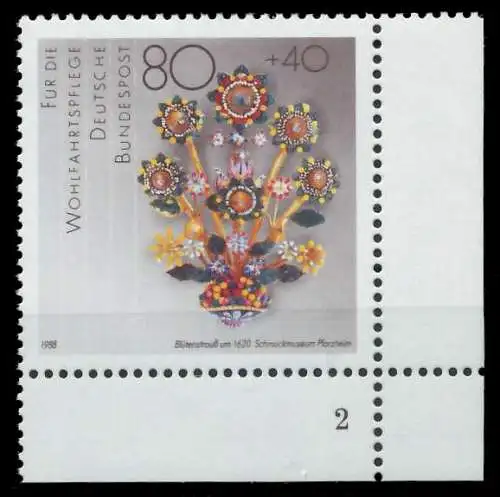 BRD 1988 Nr 1386 postfrisch FORMNUMMER 2 S758716