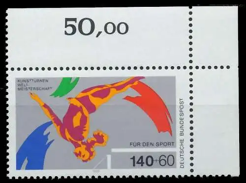 BRD 1989 Nr 1409 postfrisch ECKE-ORE 85A882