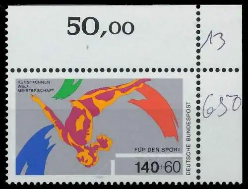 BRD 1989 Nr 1409 postfrisch ECKE-ORE 85A89A