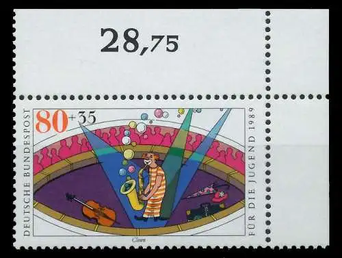 BRD 1989 Nr 1413 postfrisch ECKE-ORE S75D876