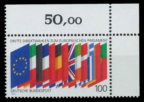 BRD BUND 1989 Nr 1416 postfrisch ECKE-ORE S75D912