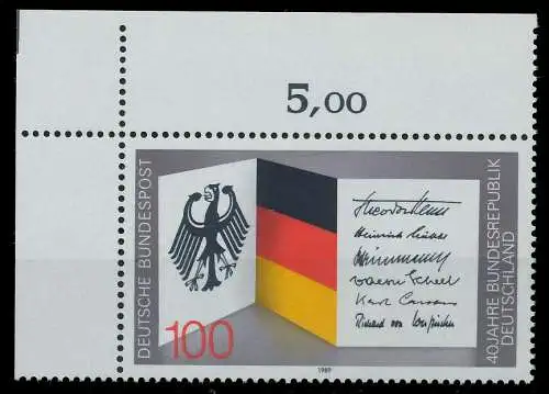 BRD 1989 Nr 1421 postfrisch ECKE-OLI S75D9D6