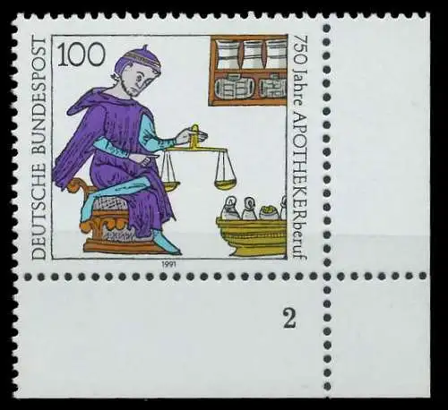 BRD 1991 Nr 1490 postfrisch FORMNUMMER 2 85C2B2