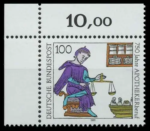 BRD 1991 Nr 1490 postfrisch ECKE-OLI 85C2BA