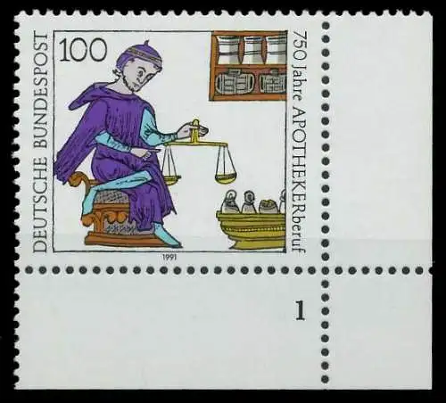 BRD 1991 Nr 1490 postfrisch FORMNUMMER 1 85C2BE