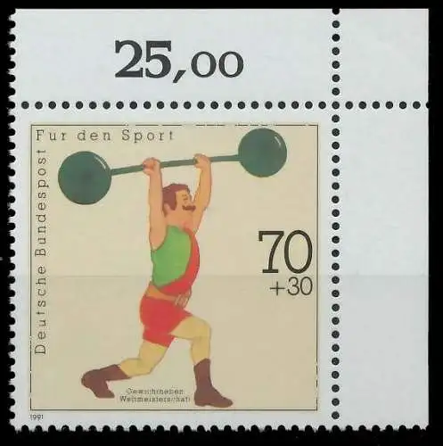 BRD 1991 Nr 1499 postfrisch ECKE-ORE S763262