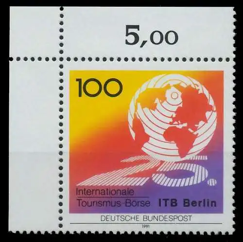 BRD 1991 Nr 1495 postfrisch ECKE-OLI 85D38A