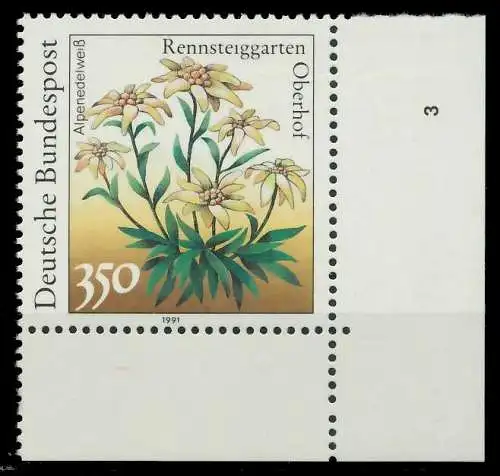 BRD 1991 Nr 1509 postfrisch FORMNUMMER 3 85D4DA