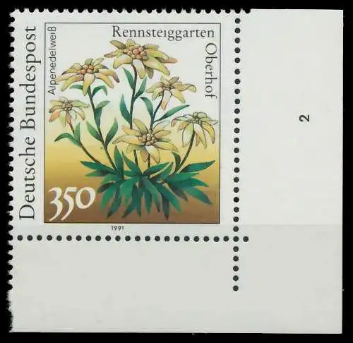 BRD 1991 Nr 1509 postfrisch FORMNUMMER 2 85D4F2