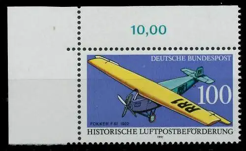 BRD 1991 Nr 1524 postfrisch ECKE-OLI 85D70A