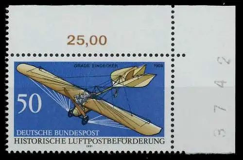 BRD 1991 Nr 1523 postfrisch ECKE-ORE 85D71E