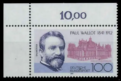 BRD 1991 Nr 1536 postfrisch ECKE-OLI 85D806