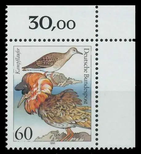 BRD 1991 Nr 1539 postfrisch ECKE-ORE S765ECA