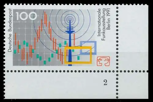 BRD 1991 Nr 1553 postfrisch FORMNUMMER 2 85DA26