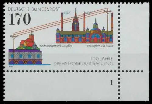BRD 1991 Nr 1557 postfrisch FORMNUMMER 1 S7660FA