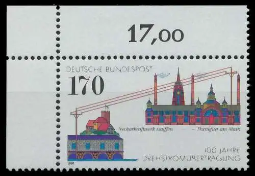 BRD 1991 Nr 1557 postfrisch ECKE-OLI S7660FE