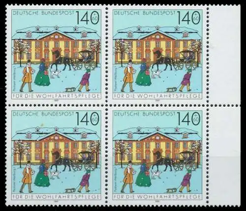 BRD 1991 Nr 1568 postfrisch VIERERBLOCK SRA 85EC0A