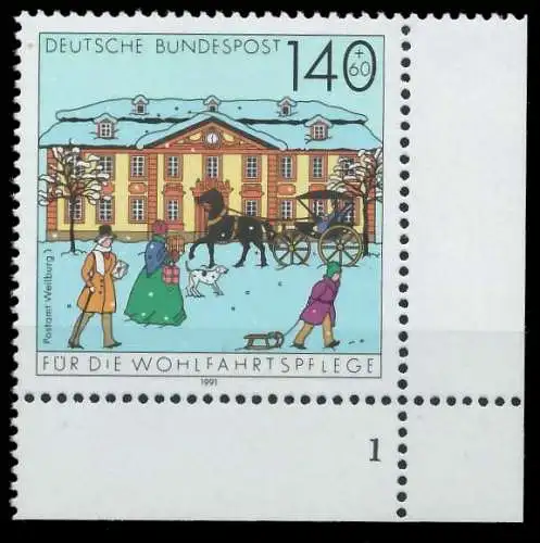 BRD 1991 Nr 1568 postfrisch FORMNUMMER 1 85EC12