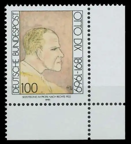 BRD 1991 Nr 1573 postfrisch ECKE-URE 85ECA2