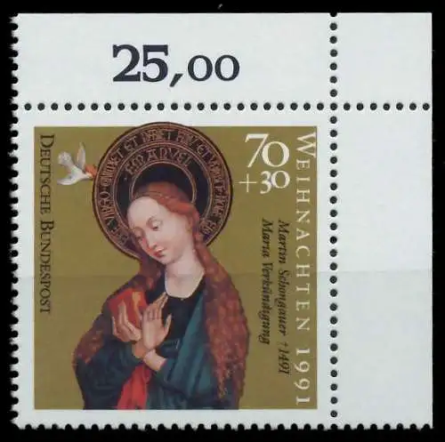 BRD 1991 Nr 1579 postfrisch ECKE-ORE 85EDAE
