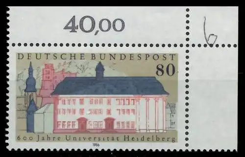 BRD 1986 Nr 1299 postfrisch ECKE-ORE 85EDF2