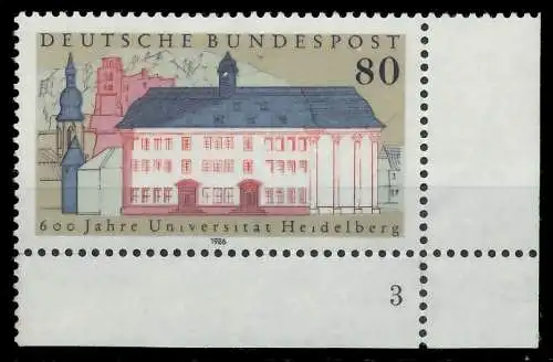 BRD 1986 Nr 1299 postfrisch FORMNUMMER 3 85EDFE