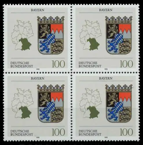 BRD 1992 Nr 1587 postfrisch VIERERBLOCK ECKE-OLI 85EF26