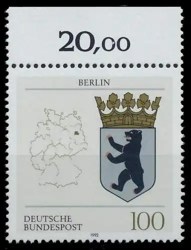 BRD 1992 Nr 1588 postfrisch ORA 85EF42