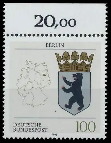 BRD 1992 Nr 1588 postfrisch ORA 85EF66
