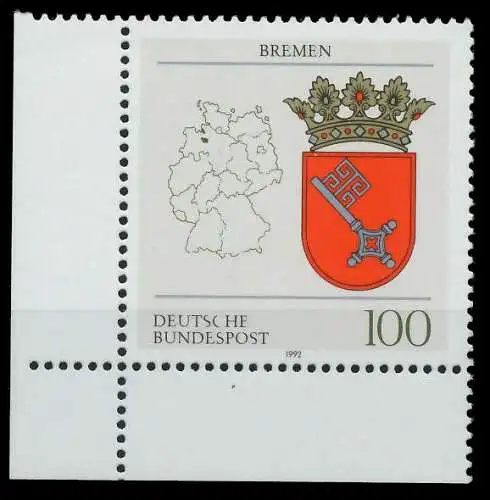 BRD 1992 Nr 1590 postfrisch ECKE-ULI 85EF7A