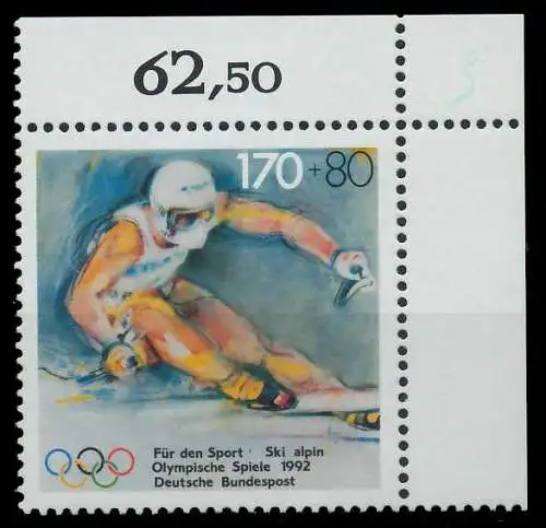 BRD 1992 Nr 1595 postfrisch ECKE-ORE 85F032