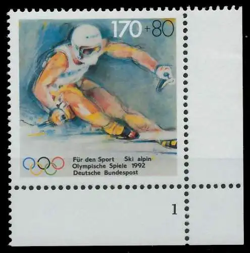 BRD 1992 Nr 1595 postfrisch FORMNUMMER 1 85F04A