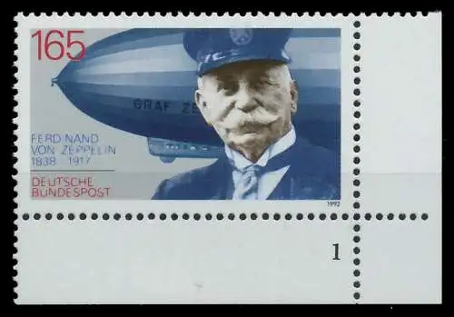 BRD 1992 Nr 1597 postfrisch FORMNUMMER 1 85F07E