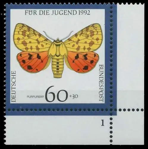 BRD 1992 Nr 1602 postfrisch FORMNUMMER 1 85F102