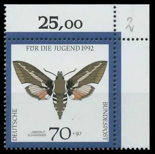 BRD 1992 Nr 1603 postfrisch ECKE-ORE 85F132