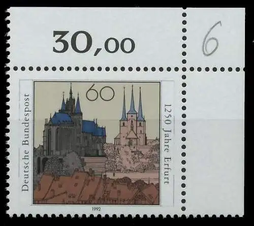 BRD 1992 Nr 1611 postfrisch ECKE-ORE 85F23A