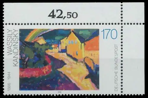 BRD 1992 Nr 1619 postfrisch ECKE-ORE 86329E