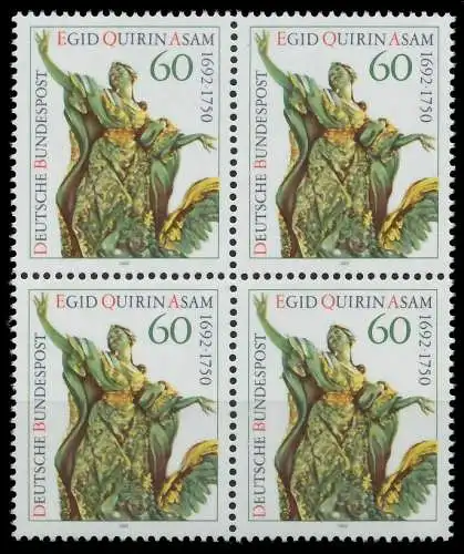 BRD 1992 Nr 1624 postfrisch VIERERBLOCK 8632FA