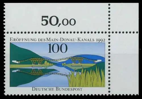 BRD 1992 Nr 1630 postfrisch ECKE-ORE S7748F2