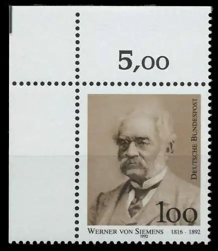 BRD 1992 Nr 1642 postfrisch ECKE-OLI S774A1A