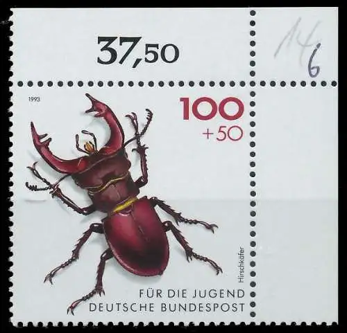 BRD 1993 Nr 1668 postfrisch ECKE-ORE 8635B6