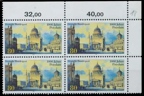 BRD 1993 Nr 1680 postfrisch VIERERBLOCK ECKE-ORE 86369E